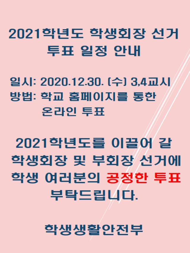 2021학년도 학생회장 후보자 공약 카드뉴스